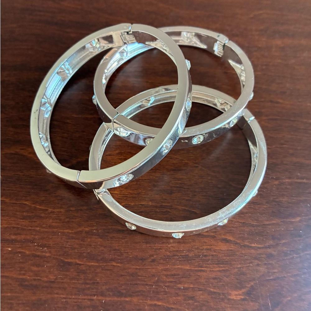 Guess Silver Crystal-Studded Bracelet Set - Picture 6 of 10